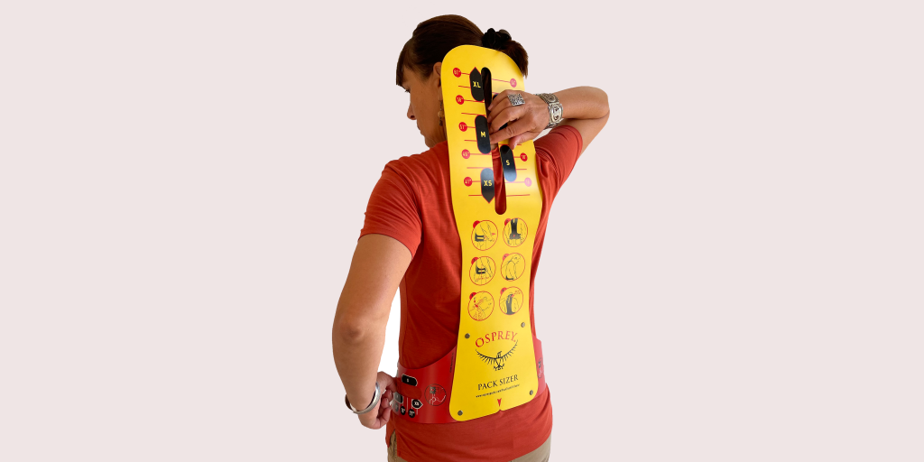 Alegerea mărimii spatelui Osprey Pack Sizer